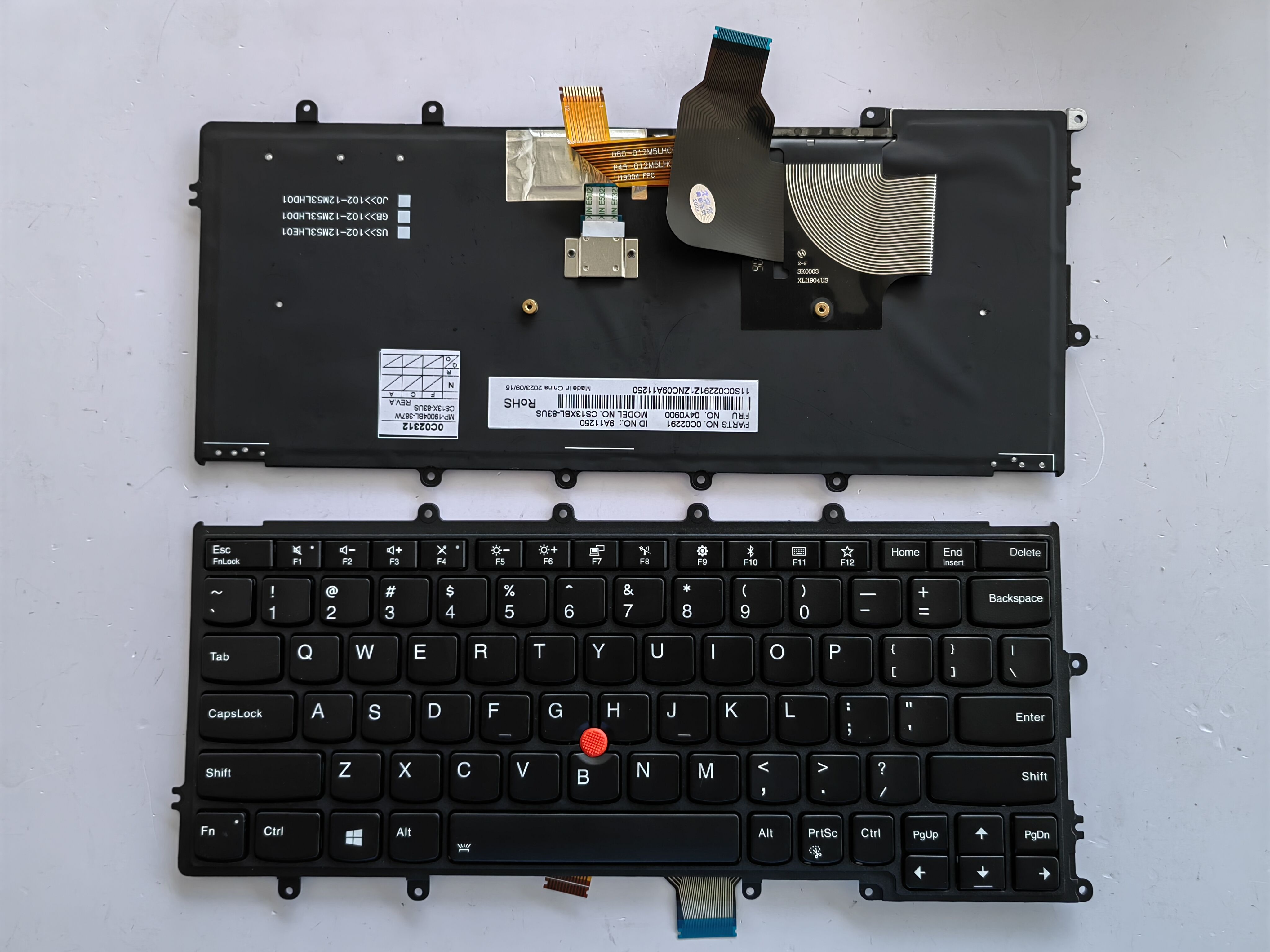 Picture of New Replacement Laptop Keyboard For IBM X270 BLACK FRAME BLACK With Point Backlit (OEM) US Layout